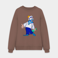 Мужской свитшот oversize без начеса хлопок Морячок из Деревня дураков - Каламбур