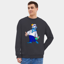 Мужской свитшот oversize без начеса хлопок Морячок из Деревня дураков - Каламбур - фото 2