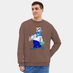 Мужской свитшот oversize без начеса хлопок Морячок из Деревня дураков - Каламбур - фото 2