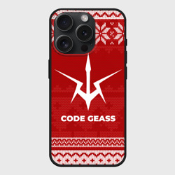 Чехол силиконовый для Apple iPhone 15 Pro матовый Новогодний Code Geass
