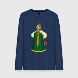 Мужской лонгслив хлопок Баба из Деревня дураков - Каламбур