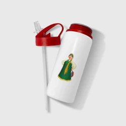 Бутылка для воды с трубочкой Баба из Деревня дураков - Каламбур - фото 2