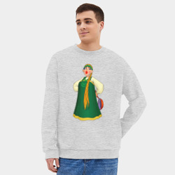 Мужской свитшот oversize без начеса хлопок Баба из Деревня дураков - Каламбур - фото 2