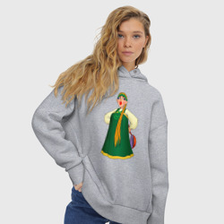 Женское худи Oversize хлопок Баба из Деревня дураков - Каламбур - фото 2