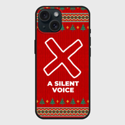 Чехол силиконовый для Apple iPhone 15 матовый A Silent Voice new year
