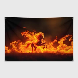 Флаг-баннер Огненная лошадь