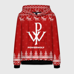 Мужская толстовка 3D Новогодний Powerwolf с оленями