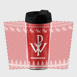 Термокружка-непроливайка Новогодний Powerwolf с оленями - фото 2