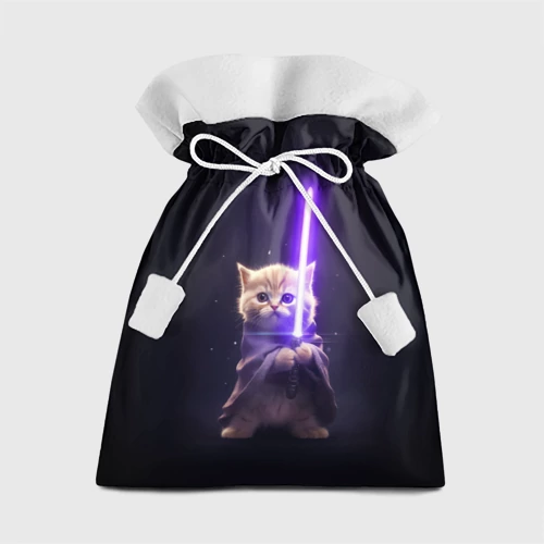 Подарочный 3D мешок Котик джедай