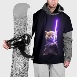 Накидка на куртку 3D Котик джедай