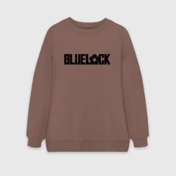 Женский свитшот oversize без начеса хлопок Bluelock - блюлок надпись 