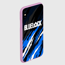 Чехол для iPhone XS Max матовый Блюлок - синий языки - фото 2