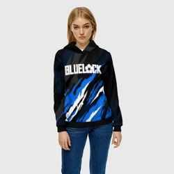 Женская толстовка 3D Блюлок - синий языки - фото 2