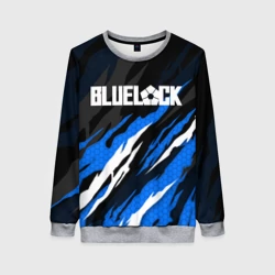 Женский свитшот 3D Блюлок - синий языки