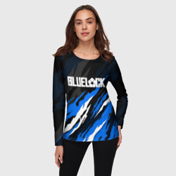 Женский лонгслив 3D Блюлок - синий языки - фото 2