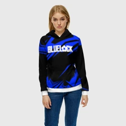 Женская толстовка 3D Блюлок - синяя абстракция - фото 2