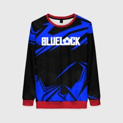 Женский свитшот 3D Блюлок - синяя абстракция