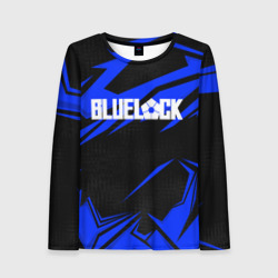 Женский лонгслив 3D Блюлок - синяя абстракция