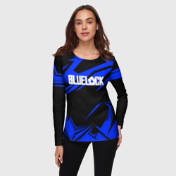 Женский лонгслив 3D Блюлок - синяя абстракция - фото 2