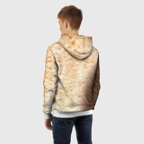 Детская толстовка 3D с принтом Персидский кот, вид сзади #2