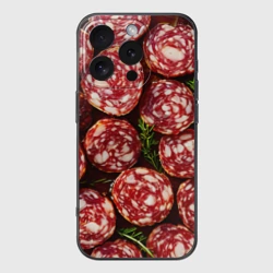 Чехол для iPhone 16 Pro силиконовый с защитой камеры Салями 