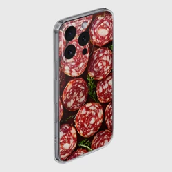 Чехол для iPhone 16 Pro Max силиконовый с защитой камеры Салями  - фото 2