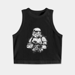 Женская укороченная майка-топ хлопок Имперский штурмовик