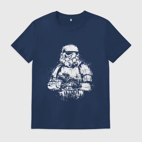 Мужская футболка хлопок с принтом Имперский штурмовик, вид спереди #2