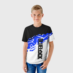 Детская футболка 3D Блюлок - абстракция синяя - фото 2