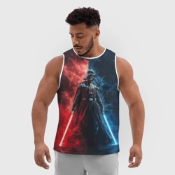 Мужская спортивная майка 3D Дарт Вейдер - две стороны силы - фото 2