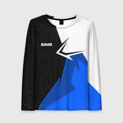 Женский лонгслив 3D Блюлок - бело-синей спорт