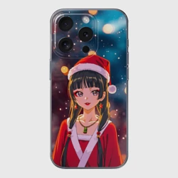 Чехол для iPhone 15 Pro силиконовый с защитой камеры Новогодняя МаоМао - Монолог Фармацевта