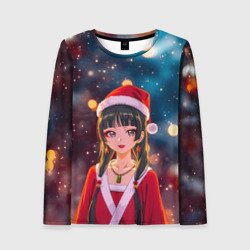 Женский лонгслив 3D Новогодняя МаоМао - Монолог Фармацевта