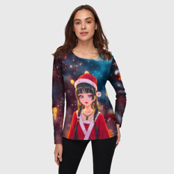 Женский лонгслив 3D Новогодняя МаоМао - Монолог Фармацевта - фото 2