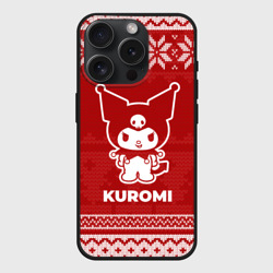 Чехол силиконовый для Apple iPhone 15 Pro матовый Новогодний Kuromi
