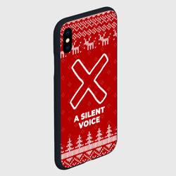 Чехол для iPhone XS Max матовый Новогодний A Silent Voice с оленями - фото 2