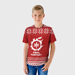 Детская футболка 3D Новогодний Final Fantasy - фото 2