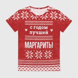 Женская футболка 3D С годом лучшей Маргариты с оленями