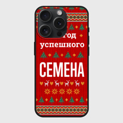 Чехол силиконовый для Apple iPhone 15 Pro матовый Это год успешного Семена