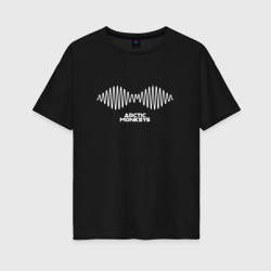 Женская футболка хлопок Oversize Arctic Monkeys logo