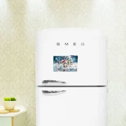 Магнитный плакат 3Х2 Маленький котенок и елочные игрушки - фото 2