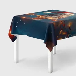 Скатерть 3D Новогодняя сова