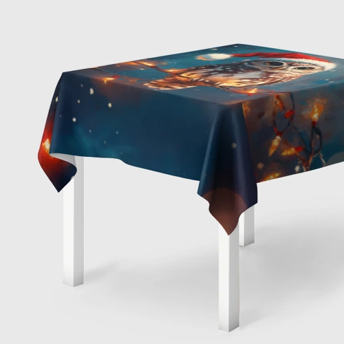 Скатерть 3D Новогодняя сова