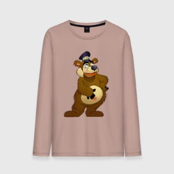 Мужской лонгслив хлопок Мишка-почтальон из Каламбур
