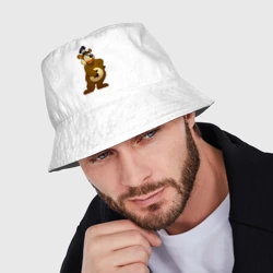 Мужская панама хлопок Мишка-почтальон из Каламбур - фото 2