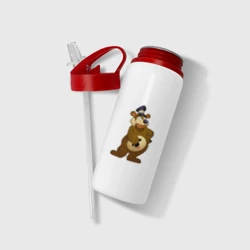 Бутылка для воды с трубочкой Мишка-почтальон из Каламбур - фото 2