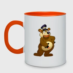 Кружка двухцветная Мишка-почтальон из Каламбур