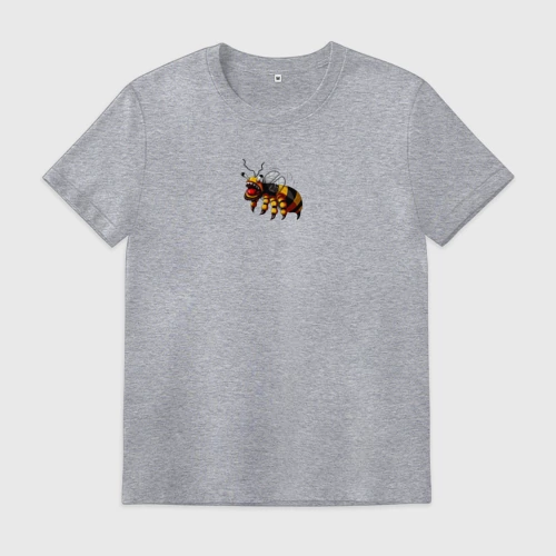 Мужская футболка хлопок с принтом Укуренная пчела и Деревня дураков, вид спереди #2