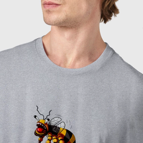 Мужская футболка хлопок с принтом Укуренная пчела и Деревня дураков, фото #4