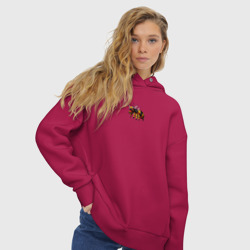Женское худи Oversize хлопок Укуренная пчела и Деревня дураков - фото 2